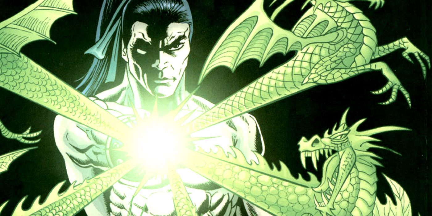 Jon-Li the Dragon Lord using a Green Lantern ring