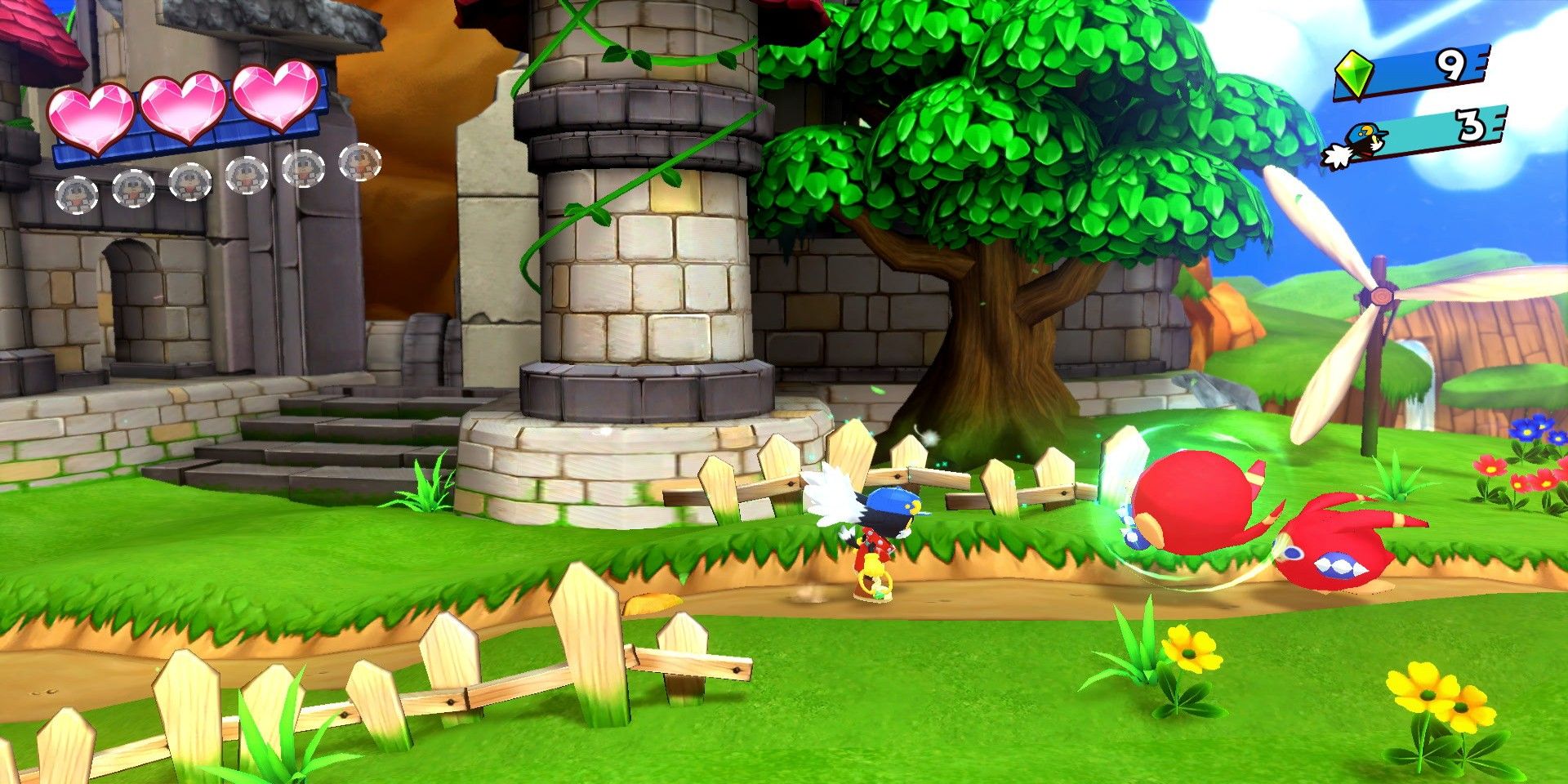 Captura de tela mostrando o jogo em Klonoa: Door to Phantomile, como visto na série Klonoa Phantasy Reverie.