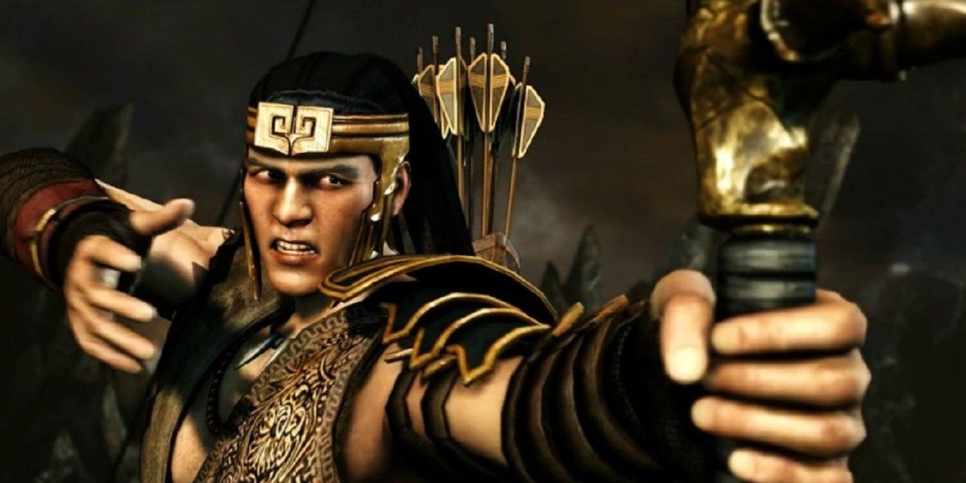 Kung Jin atira uma flecha em Mortal Kombat X.