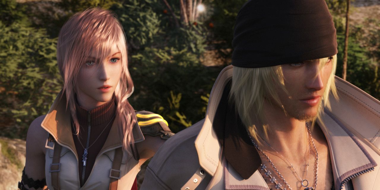 Lightning e Snow discutem em Final Fantasy XIII