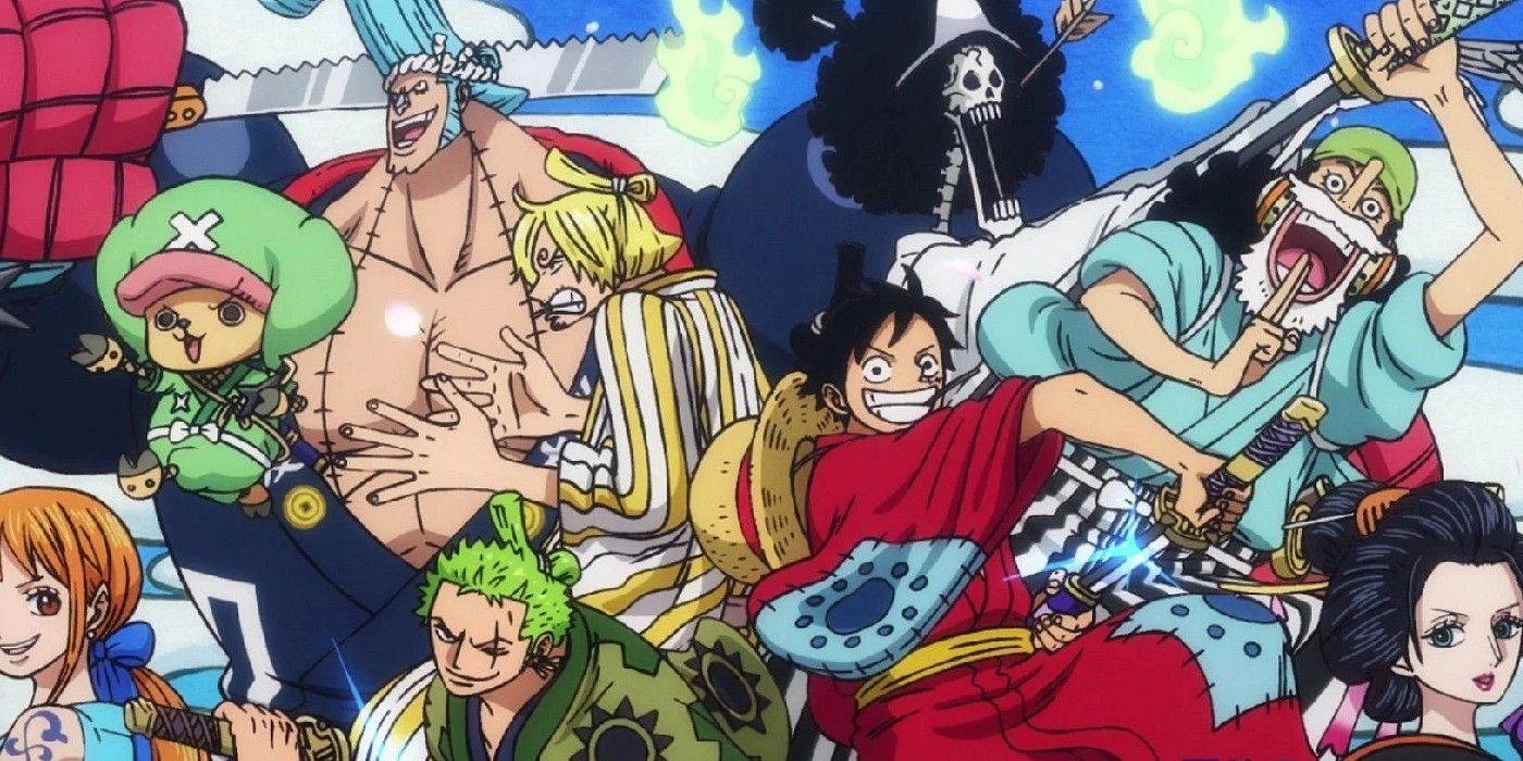 Luffy leads the Straw Hats in One Piece.