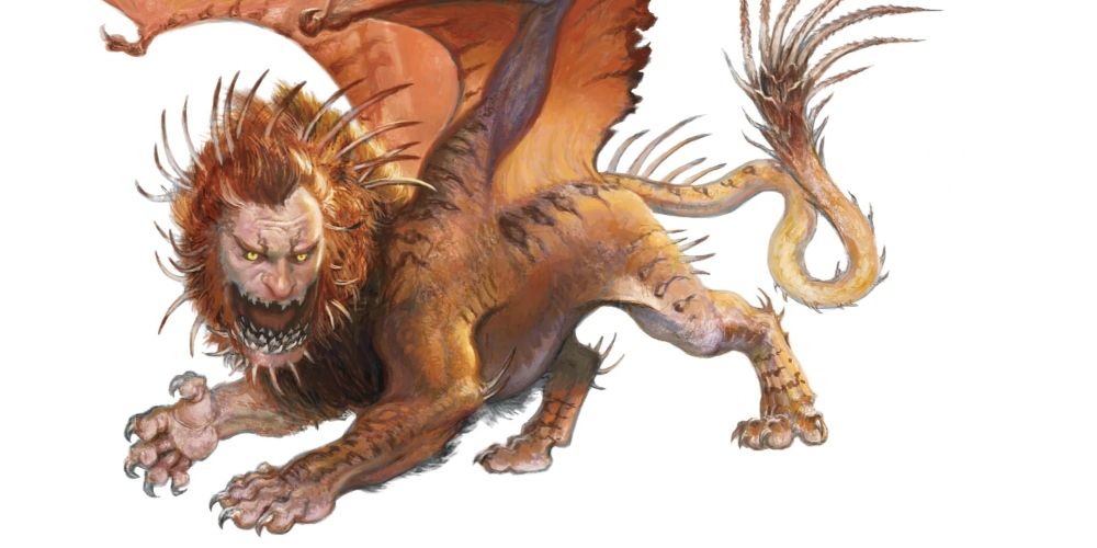 A Manticore monster in DnD