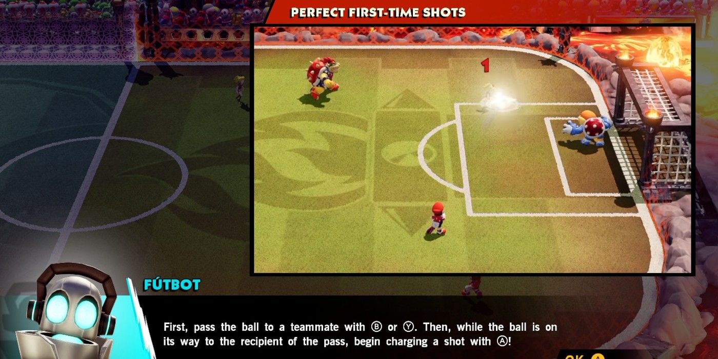 Mario Strikers Battle League perfect first time shots