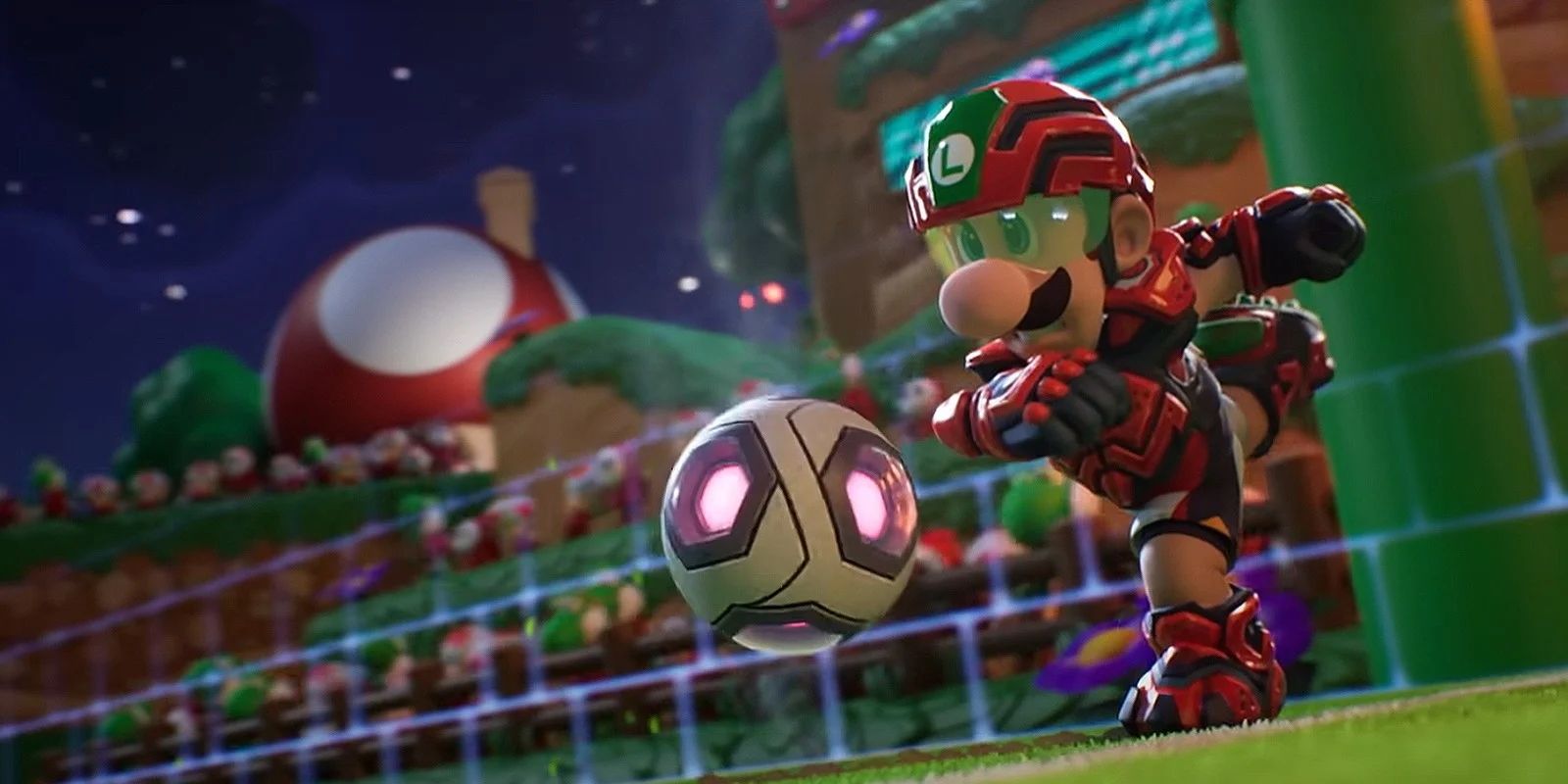 Luigi in Mario Strikers Battle League
