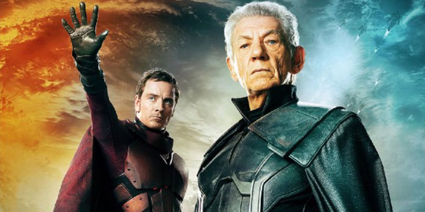 Michael Fassbender and Ian McKellan as Magneto in Days of Future Past