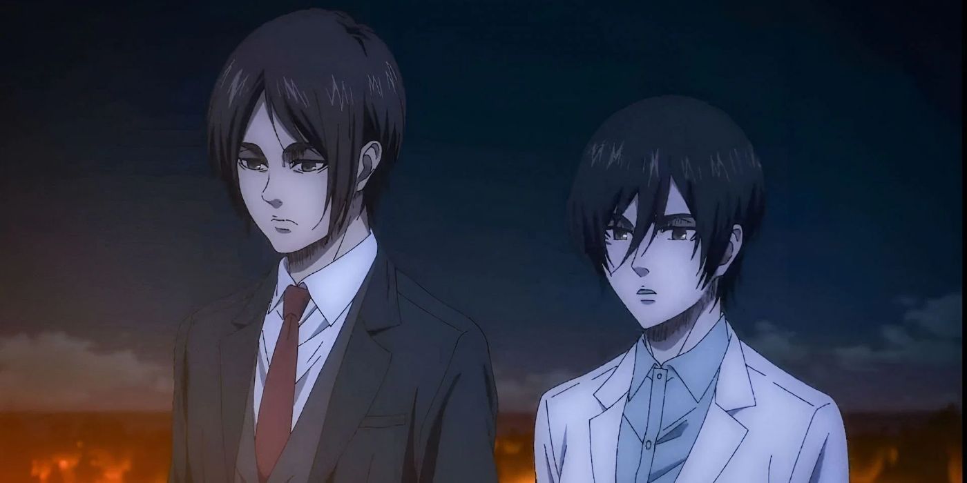 Mikasa and Eren on a date Attack on Titan Final Season