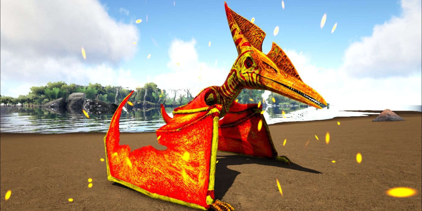 Eternal Alpha Pteranodon from Ark Survival Evolved sitting on the beach