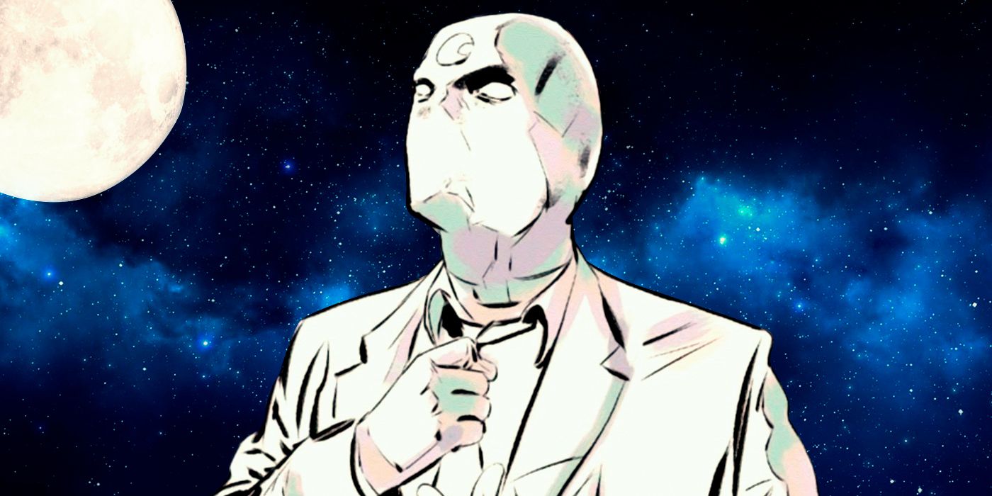 An image of Moon Knight adjusting his tie