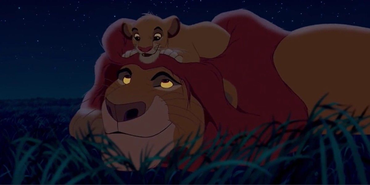 Mufasa and Simba in The Lion King