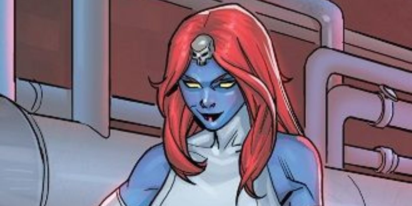 Mystique smirking in Marvel Comics' X-Men Black.