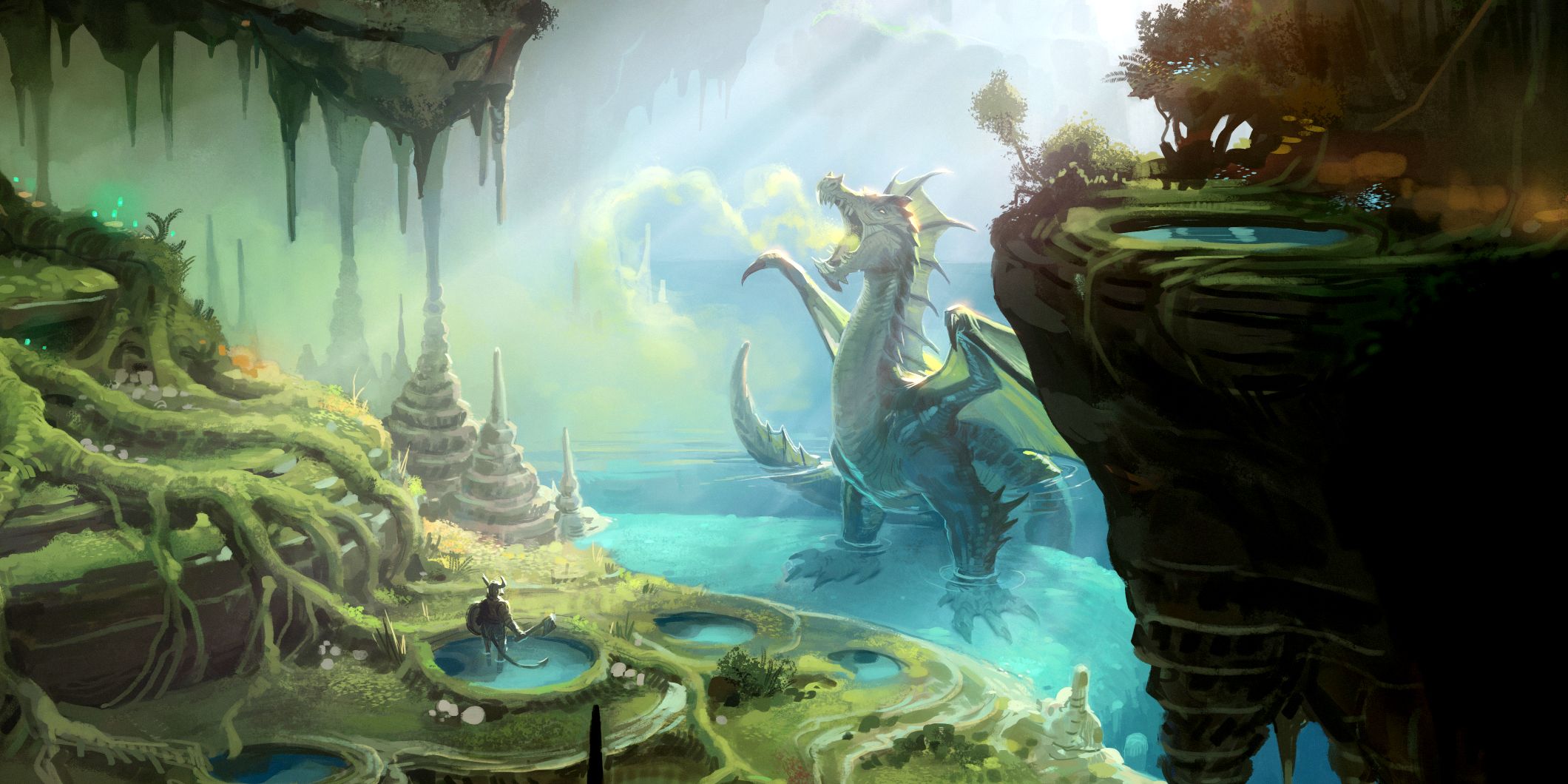 neverwinter dragonslayer green dragon lair concept art