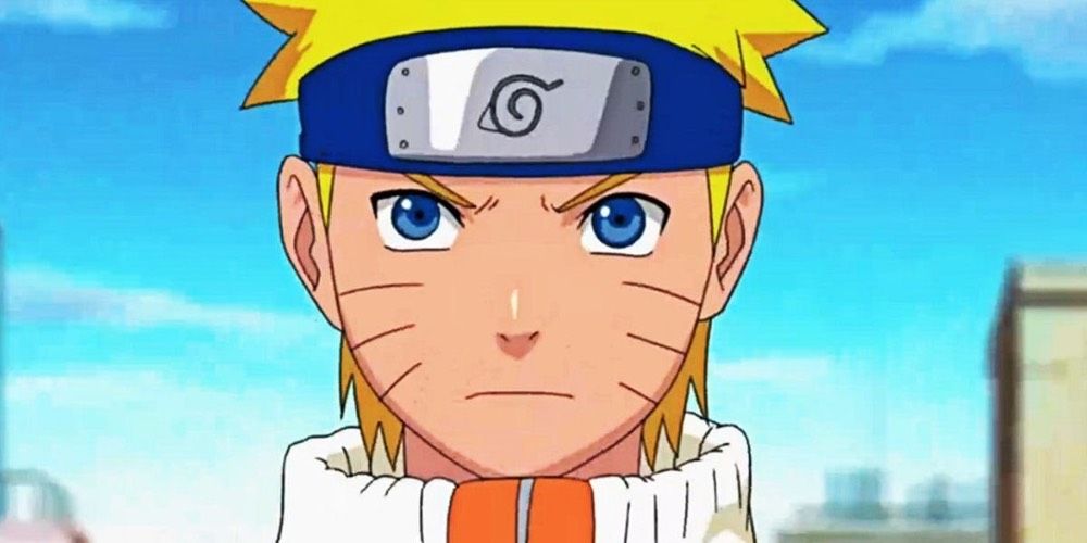 Naruto Uzumaki from Naruto looking determined.