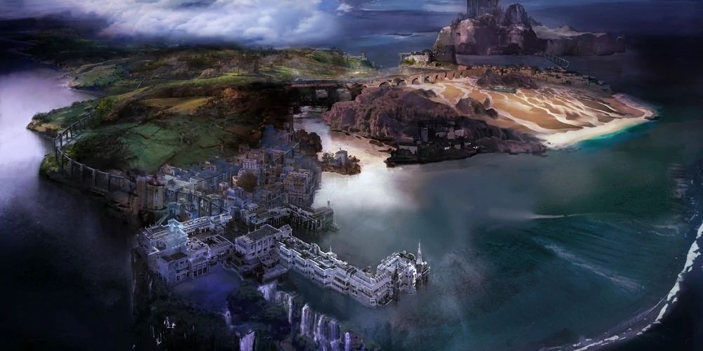 The world of Nova Chrysalia from Lightning Returns: Final Fantasy XIII