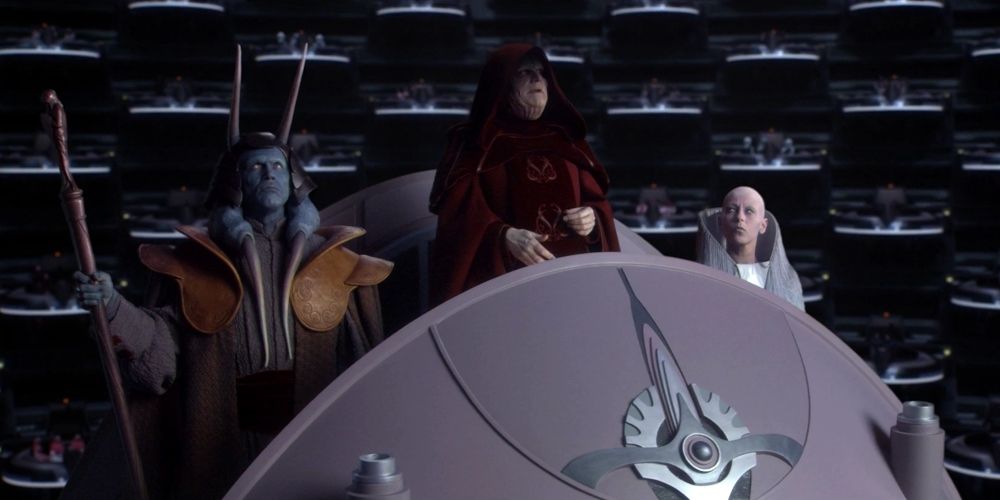 Chancellor Palpatine gives a speech announcing the formation of the Galactic Empire in Star Wars Episode III - Revenge of the Sith