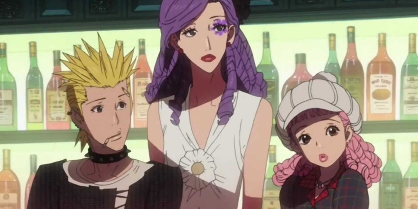 Image of characters from the Paradise Kiss anime in a bar.