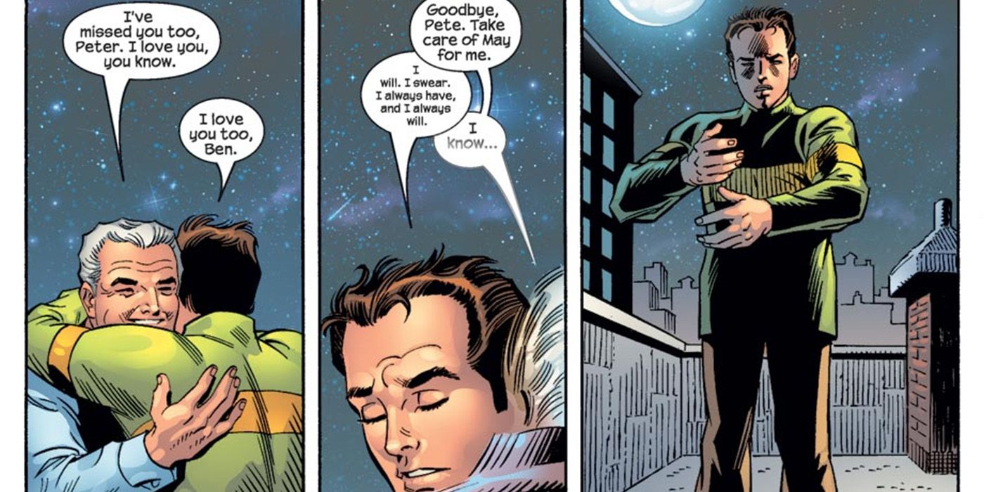 Peter hugs Uncle Ben in Amazing Spider-Man 500