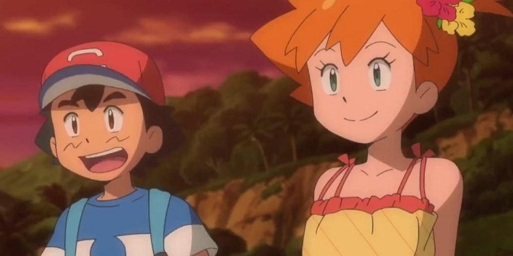 Ash and Misty in Pokémon.