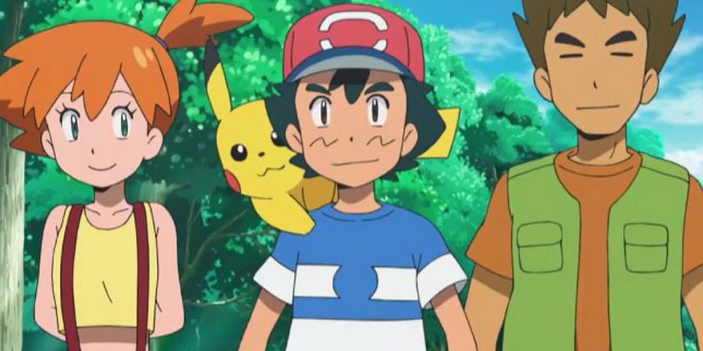 Misty, Ash, and Brock in Pokémon anime