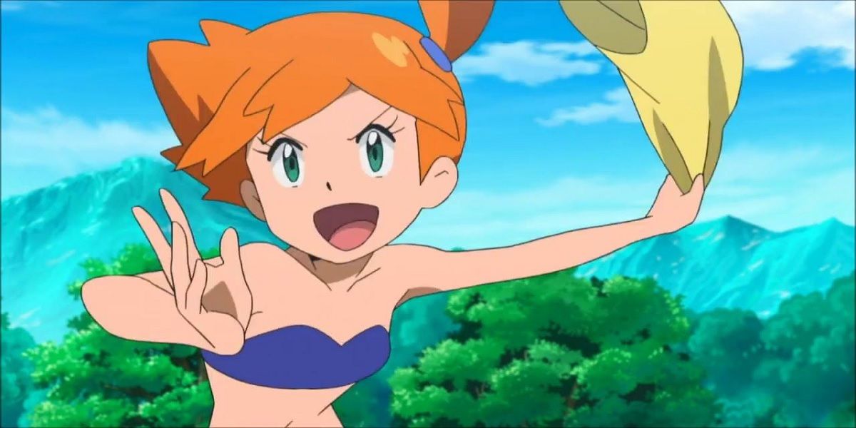 Misty wearing a swimsuit in Pokémon.