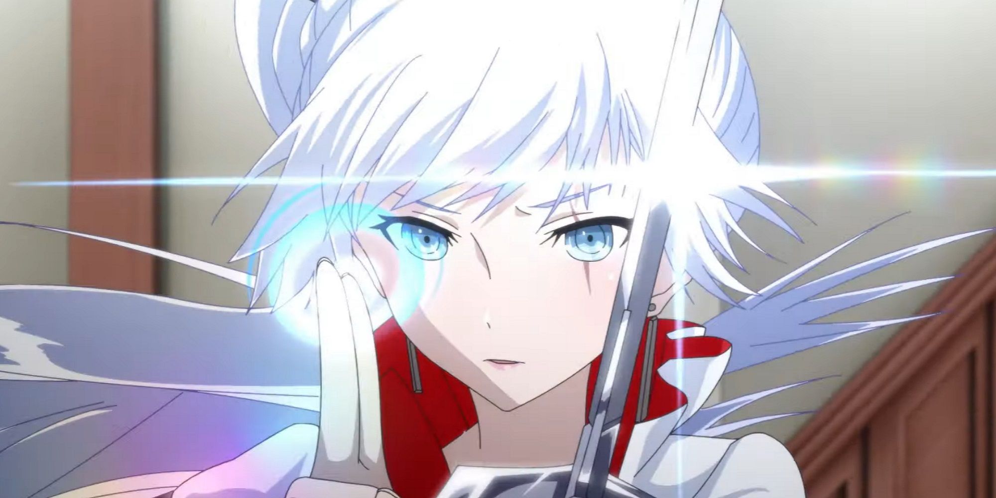 An image of Weiss in RWBY Ice Queendom.