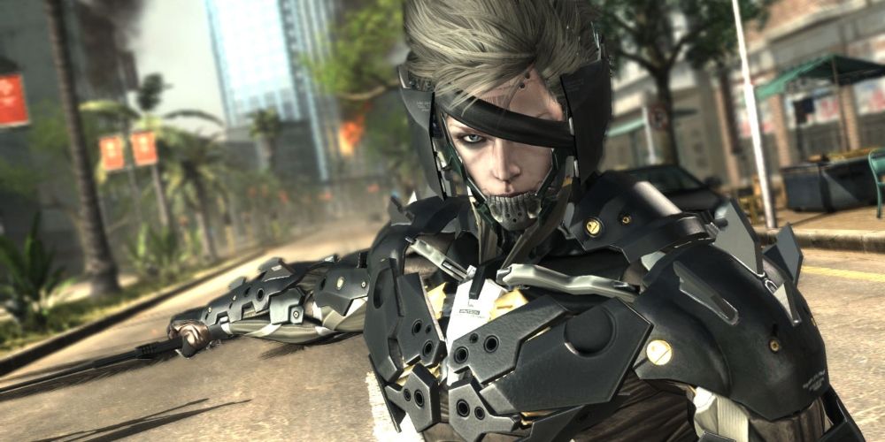 Raiden in his cyborg body as the protagonist of Metal Gear Rising: Revengeance
