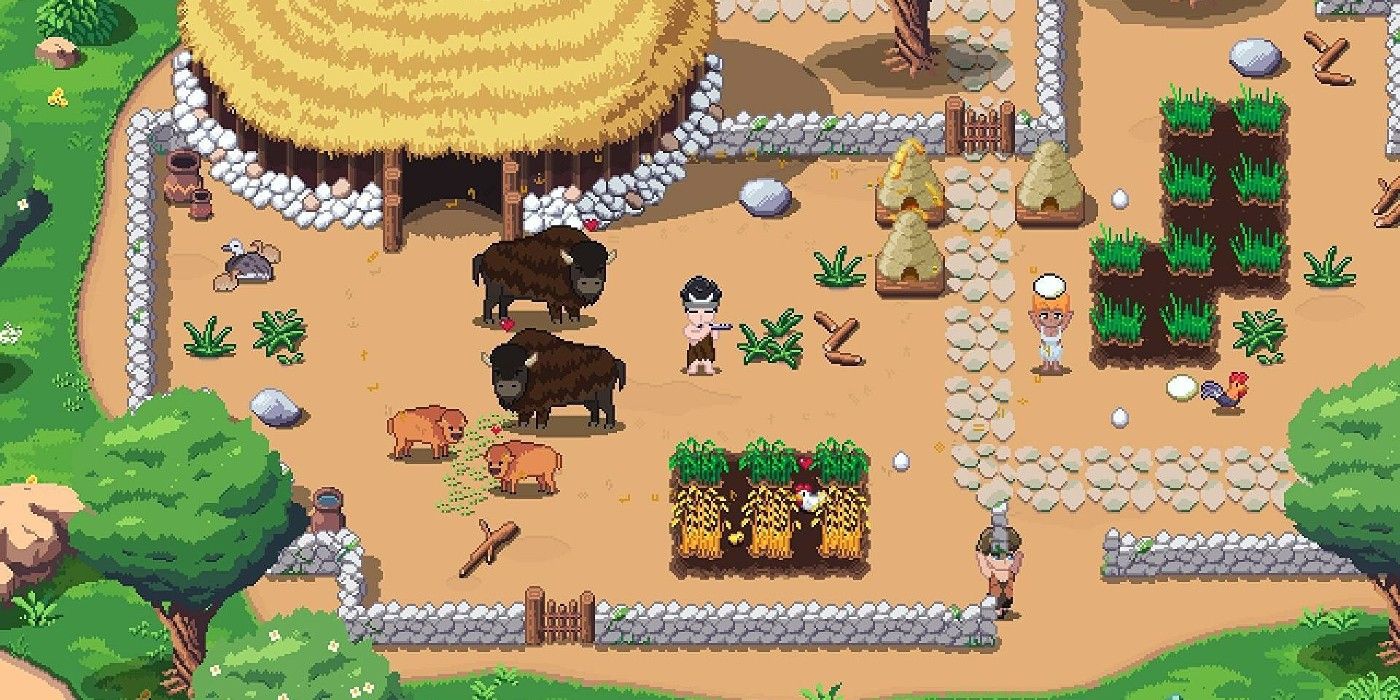 Roots of Pacha screenshot of village