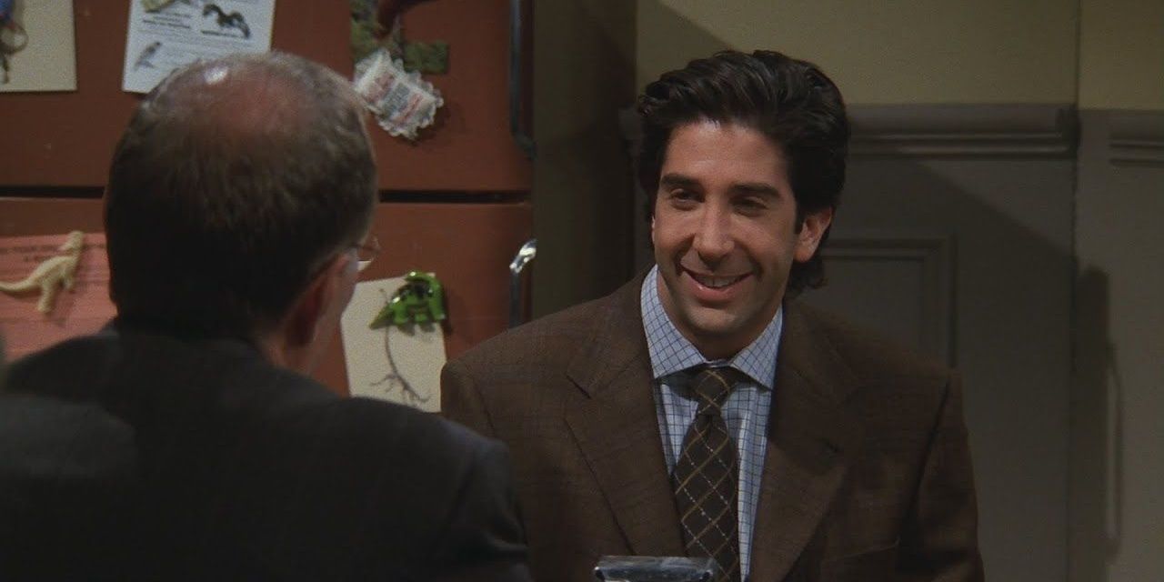 Ross Geller gets angry at a coworker for eating a sandwich in the TV show Friends