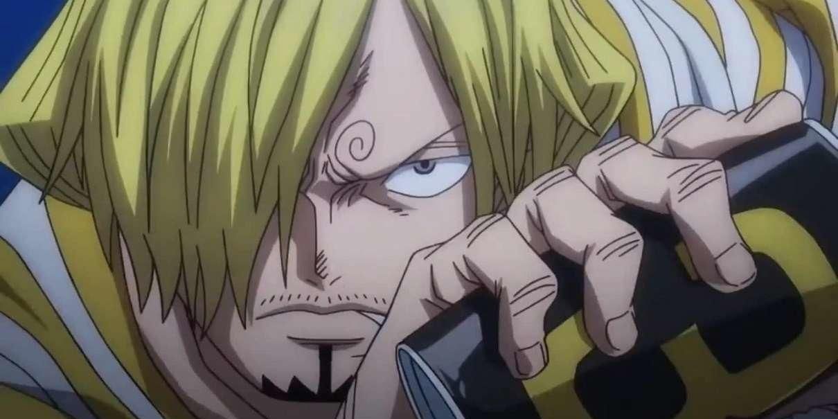 Sanji holding Raid Suit in One Piece.