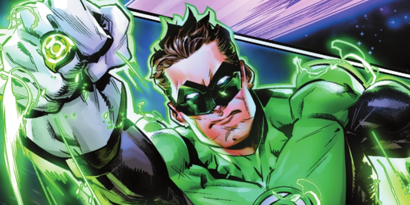 Hal Jordan flying with his power ring
