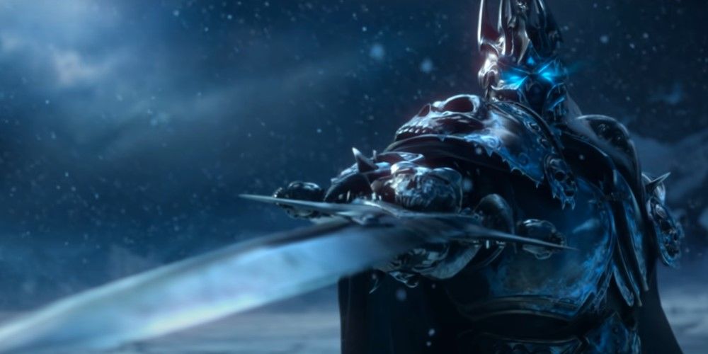 World of Warcraft, The Lich King wielding the cursed sword Frostmourne