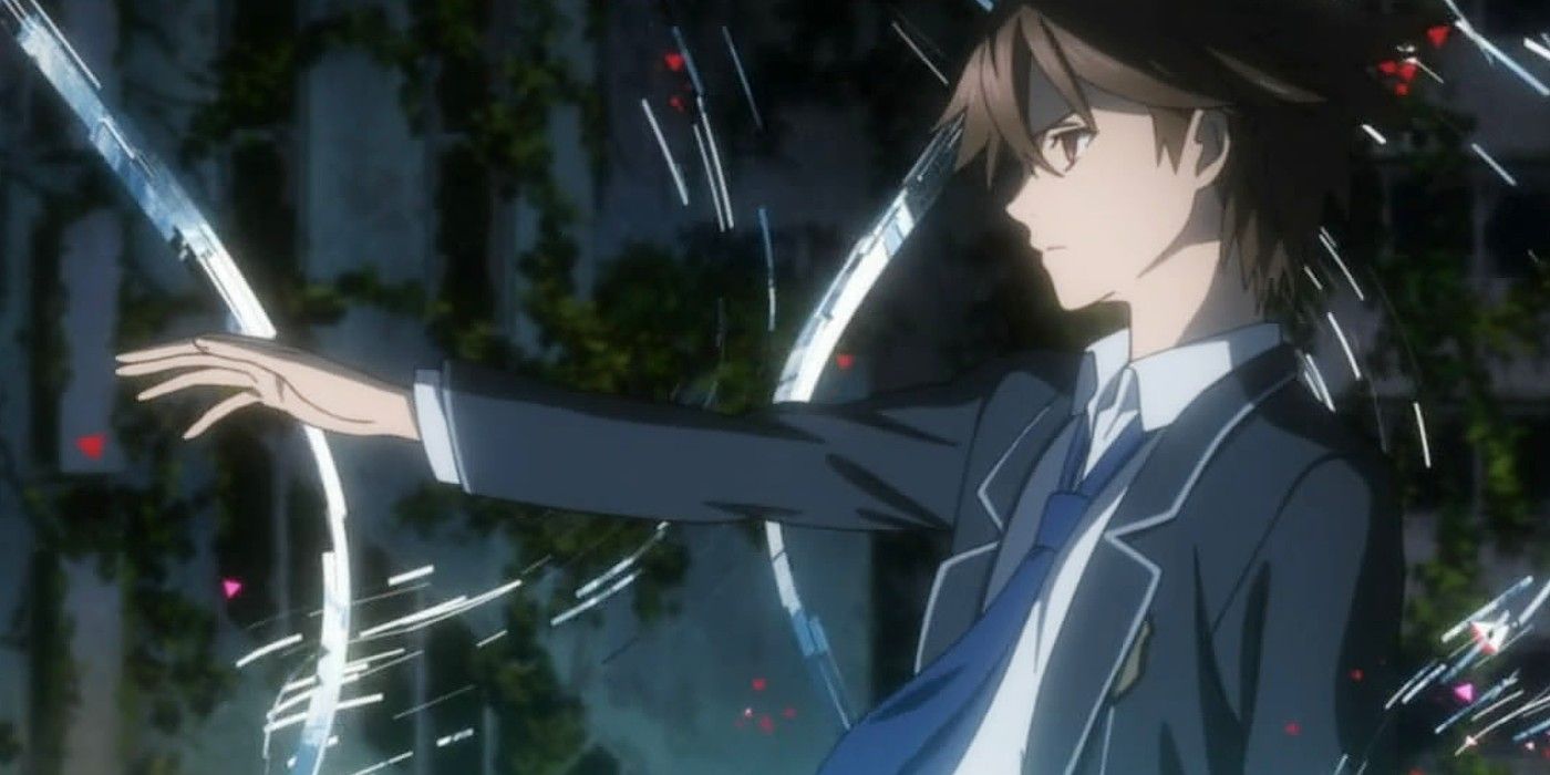 Shu activates his powers in Guilty Crown.