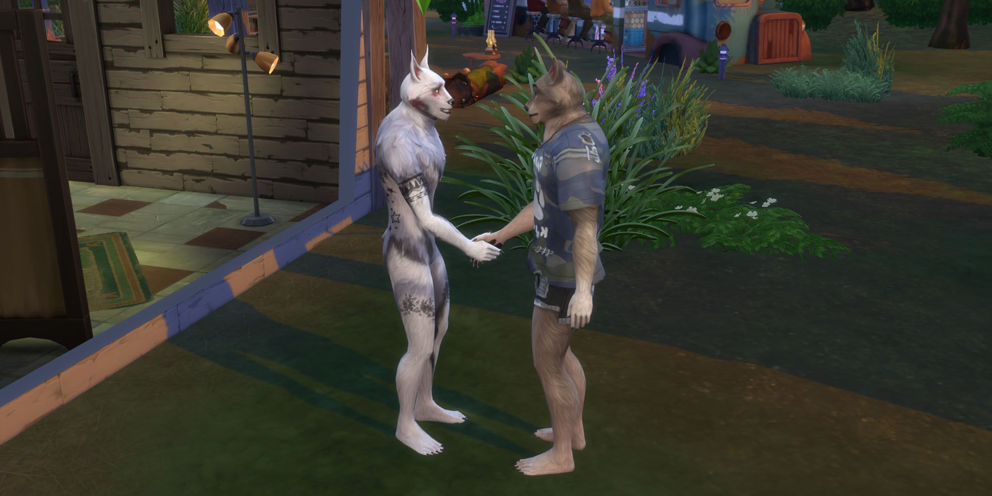 A Sims 4 werewolf joining the Wildfangs