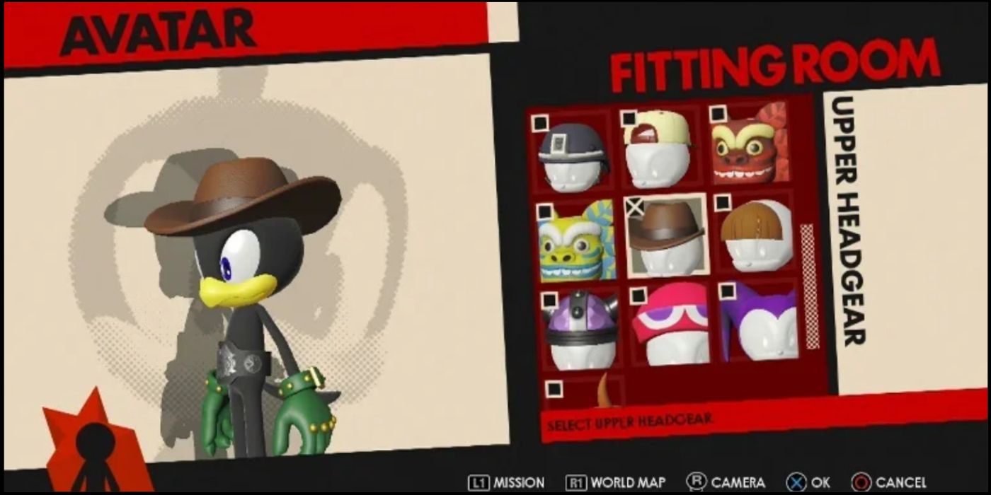Sonic Forces Character Creation Screen