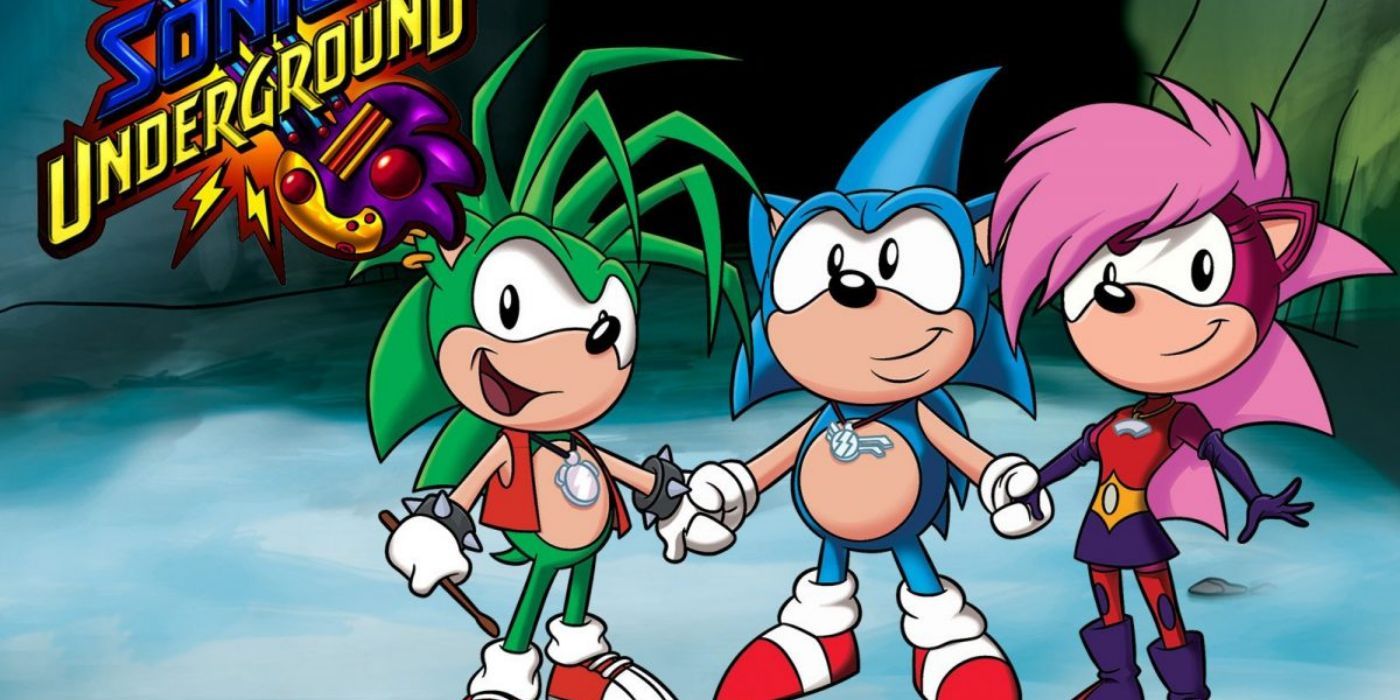 Sonic e seus amigos juntos no Sonic Underground