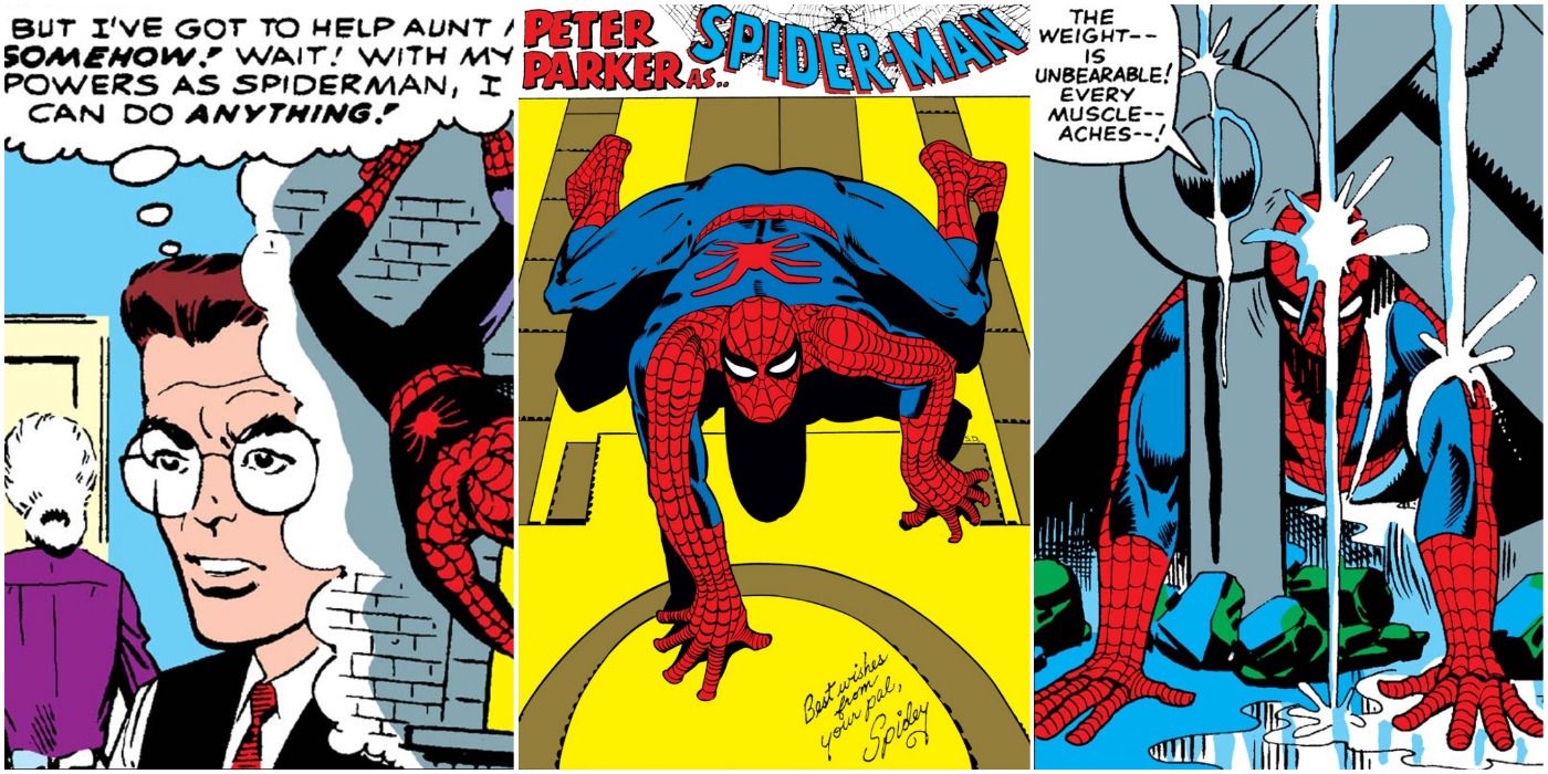 Aunt May, Peter Parker, Spider-Man feature image. Article: 10 Times Stan Lee & Steve Ditko's Amazing Spider-Man Broke New Ground