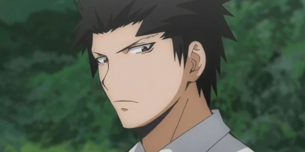 Tadaomi Karasuma from Assassination Classroom gives a side eye