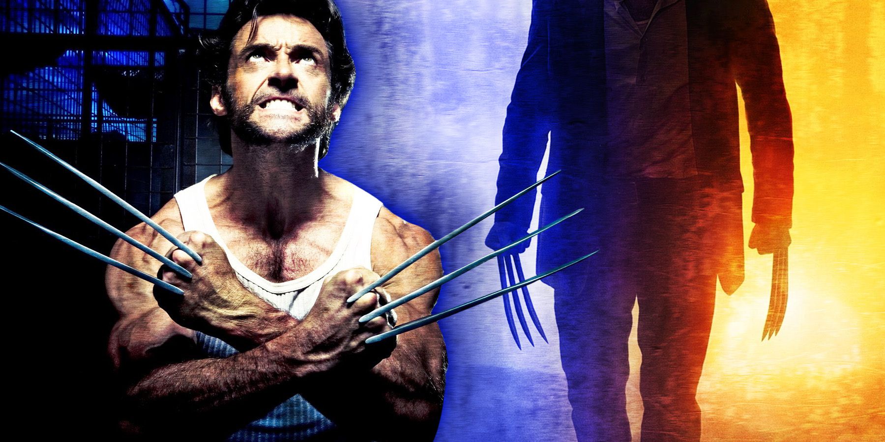 X-Men Origins: Wolverine and Logan poster split image