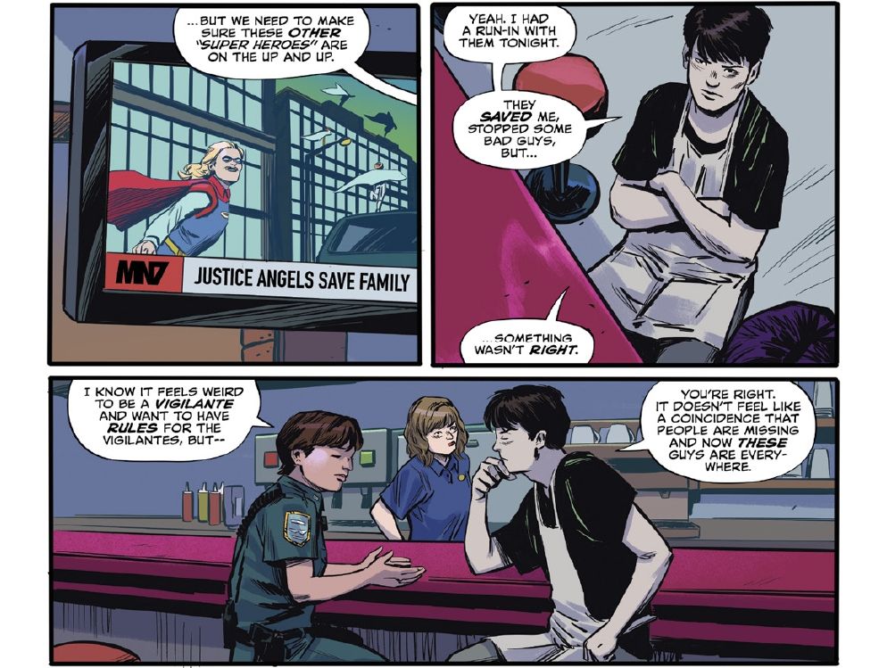 Alex in the diner in The All-Nighter #7 