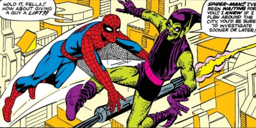 Marvel Comics' Spider-Man fights the Green Goblin