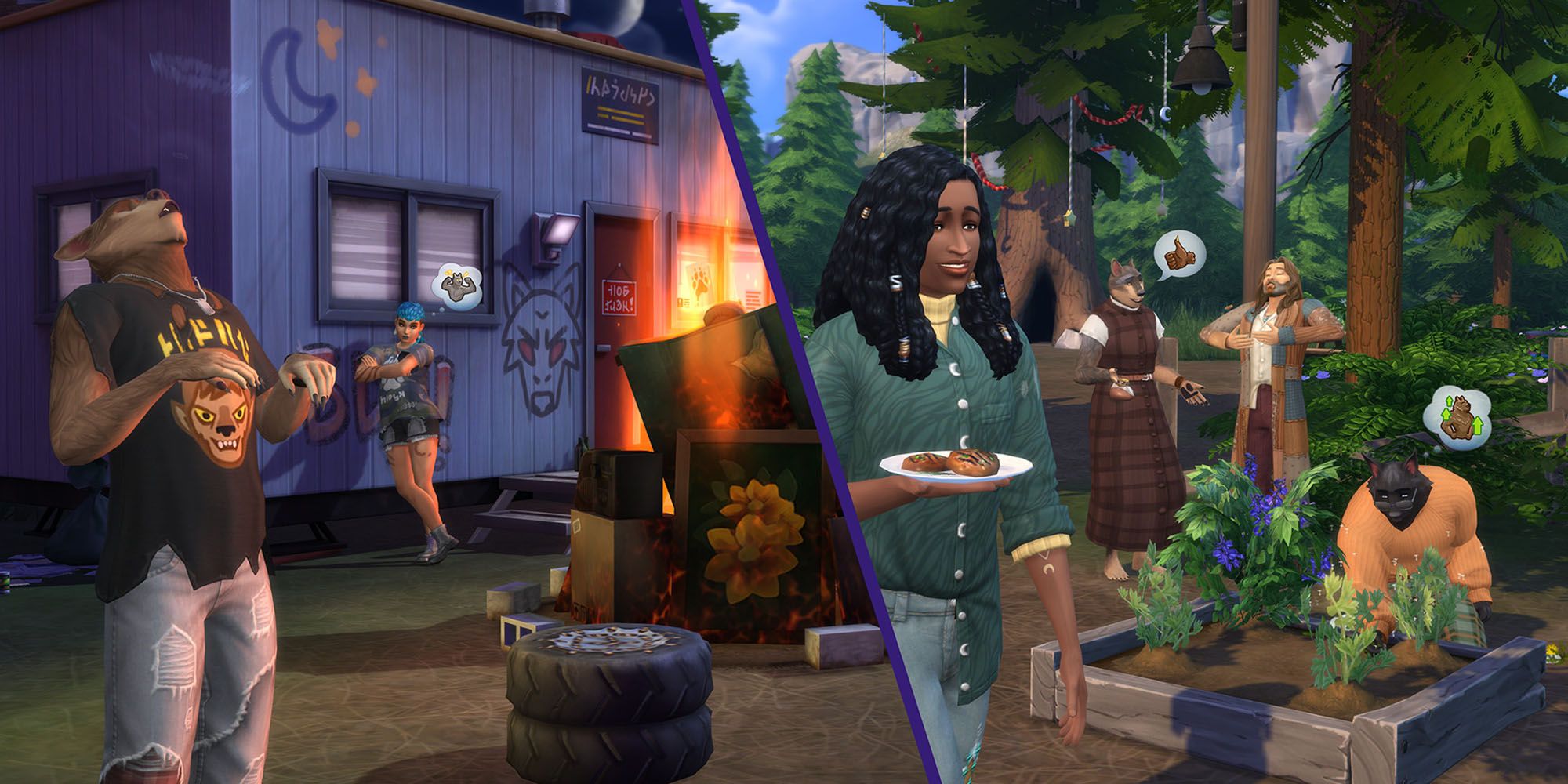 The Wildfangs and Moonwood Collective in The Sims 4