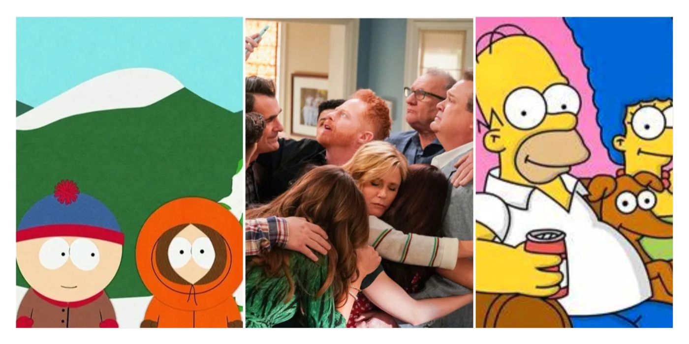 The longest sitcoms - South Park, Modern Family, and the Simpsons