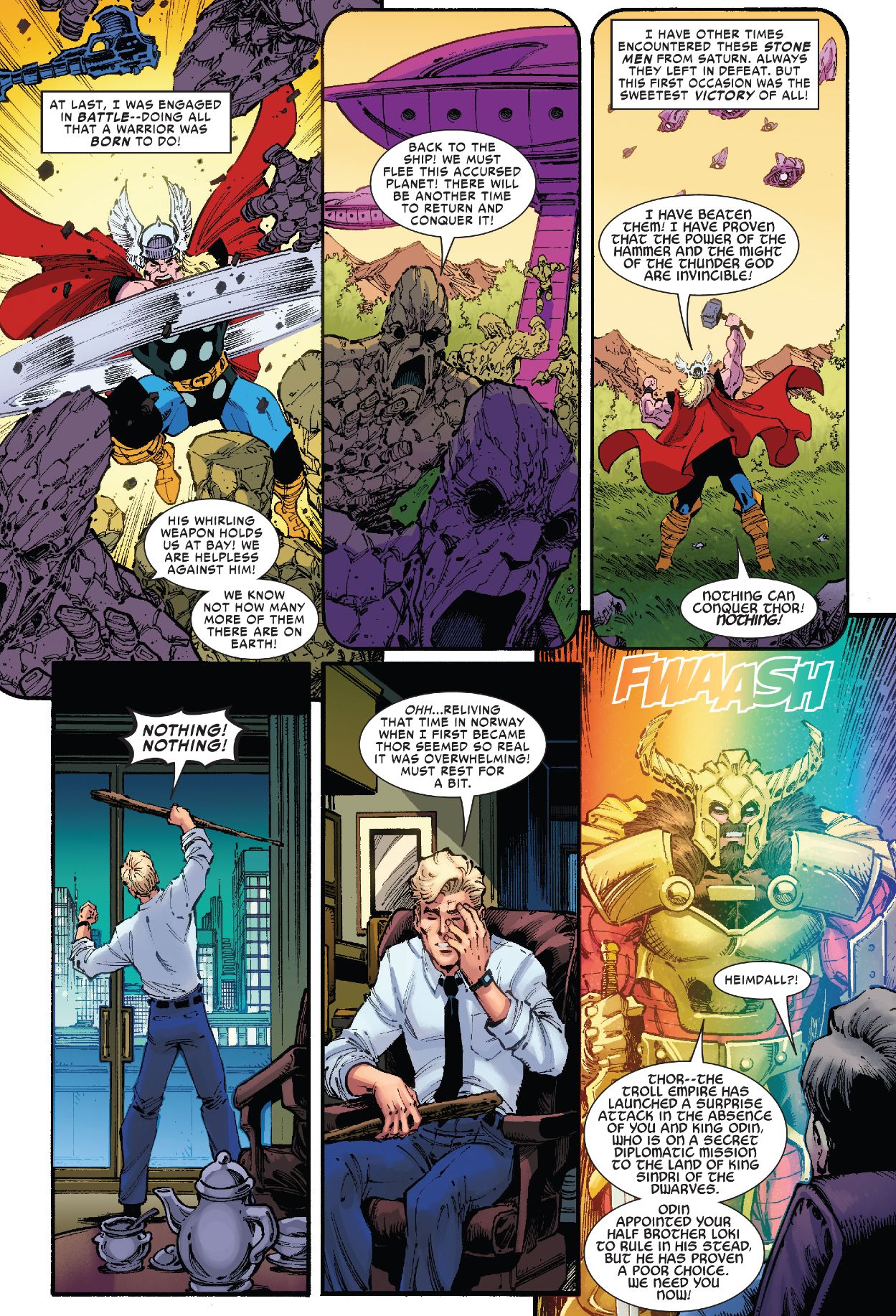 Donald becomes Thor in Thor Lightning and Lament #1 