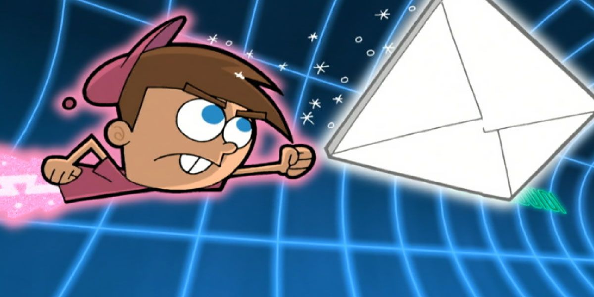 Timmy Turner chasing an email in the internet.