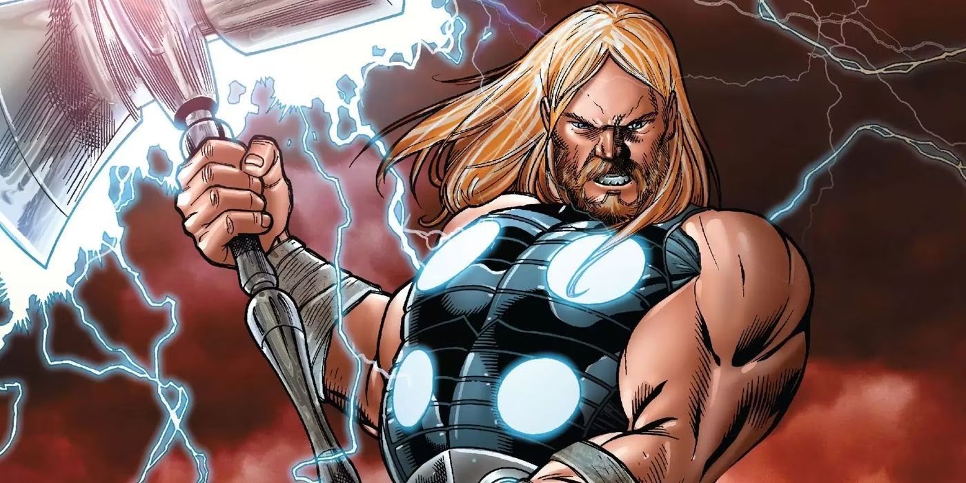 Ultimate Thor with lighting from mjolnir and his costume