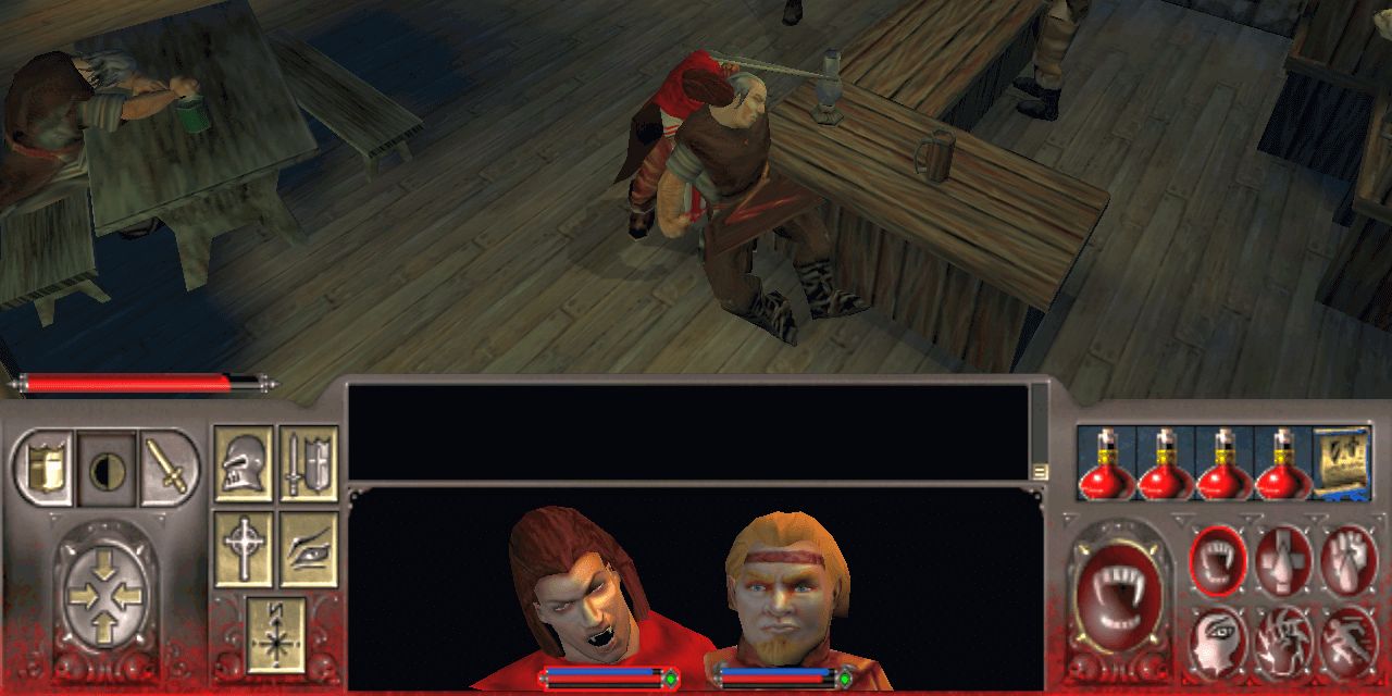Christof feating on a person in Vampire: The Masquerade - Redemption