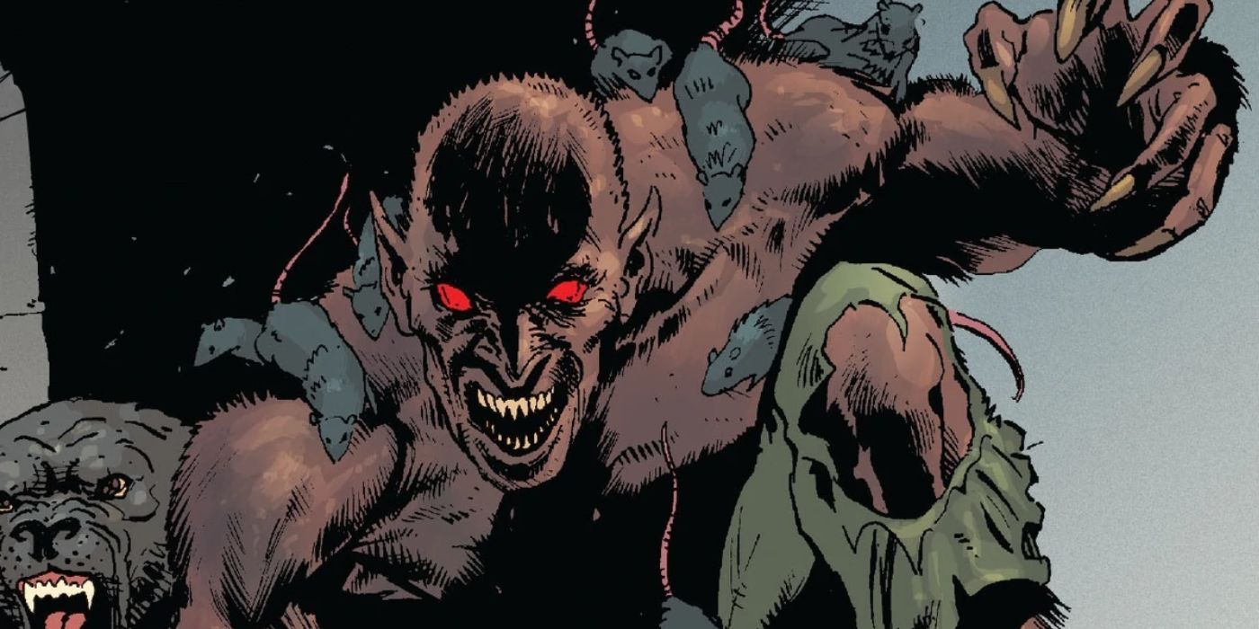 The Vermin, covered in rats, ready to attack in Marvel Comics