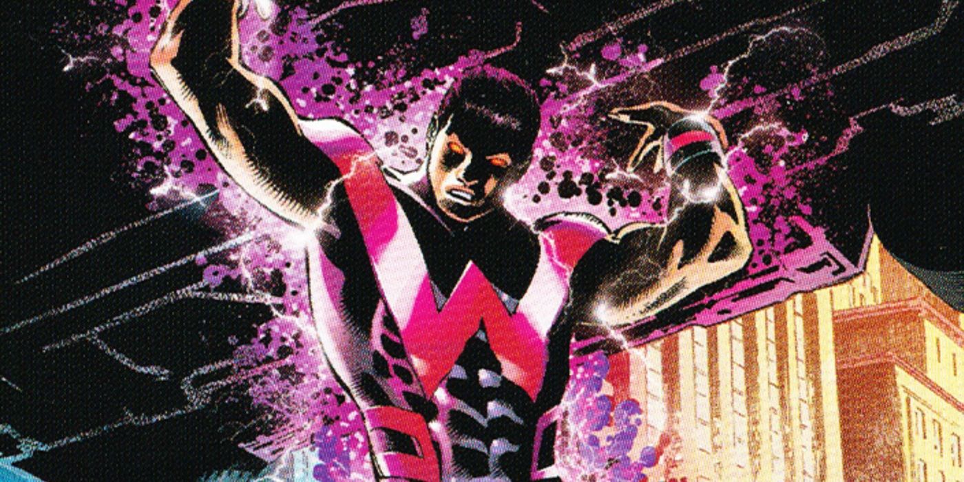 Wonder Man using his ionic abiliites