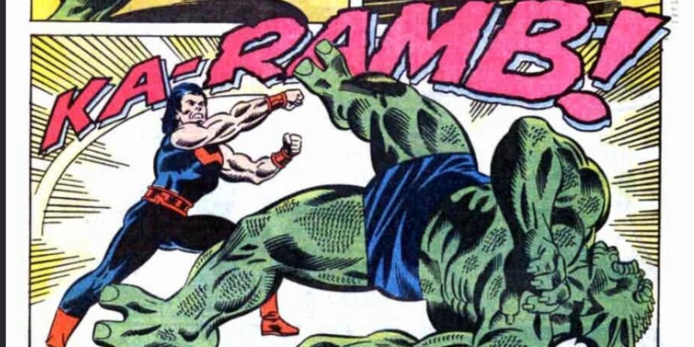 Wonder Man punches the Abomination in Marvel Comics