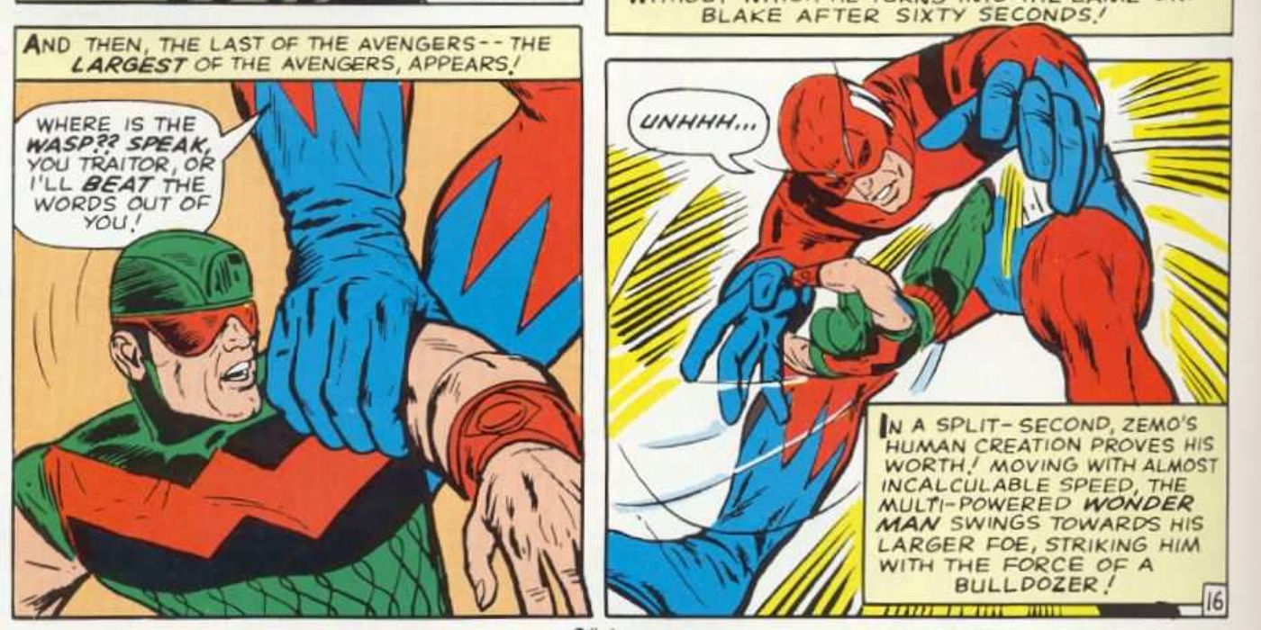 Wonder Man takes out the giant man