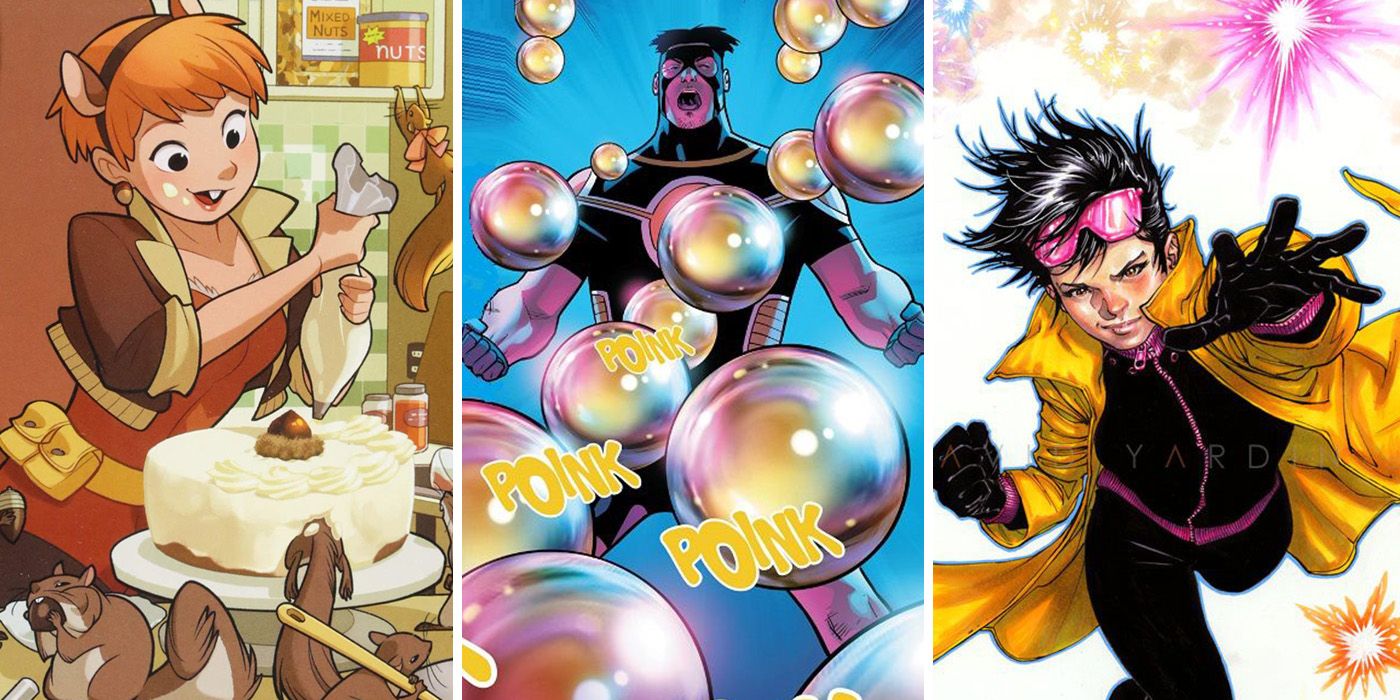 Squirrel Girl Goldballs and Jubilee use the worst powers